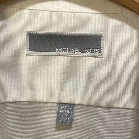 Michael Kors Mens white dress shirt - Picture 4 of 10